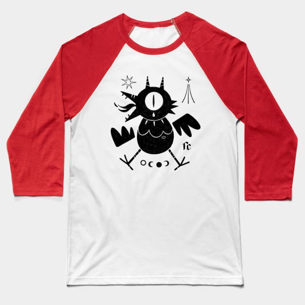 Dragon Chick #1 Baseball T-Shirt by Freaking Creatures